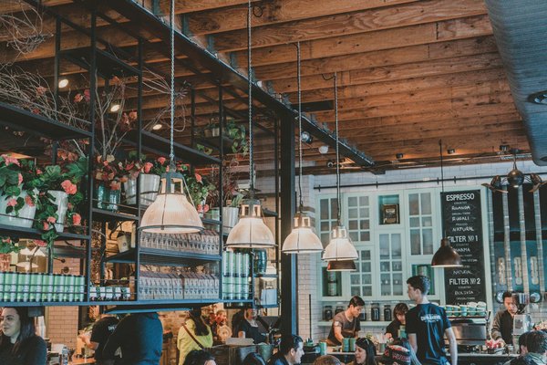 What are the most effective water-saving devices for a high-traffic restaurant bathroom?